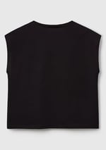 Benetton Kız Çocuk Sarı Grafik Baskılı Kısa Kollu T-Shirt