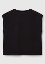 Benetton Kız Çocuk Sarı Grafik Baskılı Kısa Kollu T-Shirt