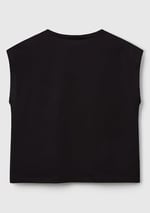 Benetton Kız Çocuk Sarı Grafik Baskılı Kısa Kollu T-Shirt