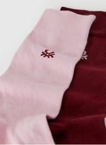 Benetton Unisex Krem-Siyah Pamuk Karışımlı Logo Detaylı 2'li Uzun Çorap Seti - Bedenler: S, L