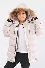 Benittokids Natural Kürklü Erkek Çocuk Kaban Bej 51237T