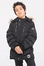 Benittokids Natural Kürklü Erkek Çocuk Kaban 51237 SİYAH 10 YAŞ