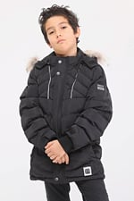 Benittokids Natural Kürklü Erkek Çocuk Kaban 51237 Siyah 14 YAŞ