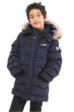 Benittokids Natürel Kürklü Erkek Çocuk Şişme Mont 51246 Lacivert 10 YAŞ