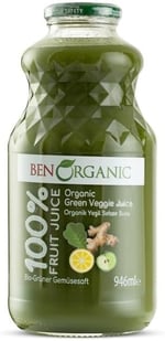 BenOrganic Karışık Yeşil Meyve Suyu 946 ml Cam Şişe