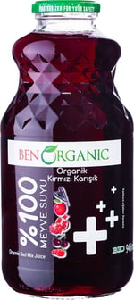 BenOrganic Kırmızı Meyveler 946 ml Cam Şişe