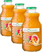 BenOrganic Şeftali Kayısı Elma Suyu 940 ml Cam Şişe