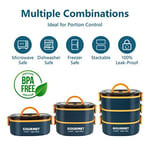 Bento Box Yetişkin Öğle Yemeği Kutusu, Sızdırmaz, BPA İçermeyen İstifleme (3 Katlı) Taşınabilir İstiflenebilir Gıda Kabı Saklama Kutuları Çalışma Okul Kamp için (Mavi)