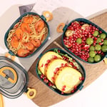 Bento Box Yetişkin Öğle Yemeği Kutusu, Sızdırmaz, BPA İçermeyen İstifleme (3 Katlı) Taşınabilir İstiflenebilir Gıda Kabı Saklama Kutuları Çalışma Okul Kamp için (Mavi)