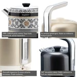 BergHOFF Gem Metallic 1.7 L Su Isıtıcı – 2200 W, Paslanmaz Çelik | Koyu Gri