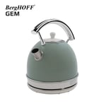 BergHOFF Gem Retro 1, 7 L Su Isıtıcı – 2200 W, Paslanmaz Çelik Gövde | Mint Yeşil