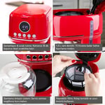 BergHOFF Gem Retro Filtre Kahve Makinesi – 900 W, 1, 5 L Cam Demlik | Mint Yeşil