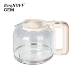 BergHOFF Gem Retro Filtre Kahve Makinesi – 900 W, 1, 5 L Cam Demlik | Vanilya Krem