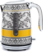 BergHOFF Gem Royal Margery 1.7 Litre Desenli Su Isıtıcısı – 2200 W, Paslanmaz Çelik Gövde