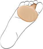 Berkemann Ön ayak pedi 50008188002650 ayakkabı pedi, Bej, Large