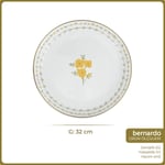 Bernardo Almera Emaye Servis Tabağı 32 Cm
