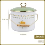 Bernardo Almera Kapaklı Emaye Bakraç 22 Cm