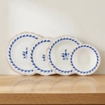 Bernardo Blue Flower Porselen 24 Parça 6 Kişilik Yemek Takımı