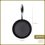 Bernardo Chef Line Granit Tava Siyah 24cm