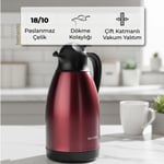 Bernardo Grandio Çelik Termos Bordo 2 Litre