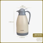 Bernardo Grandio Çelik Termos Krem 2 Litre