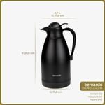 Bernardo Grandio Çelik Termos Siyah 2 Litre