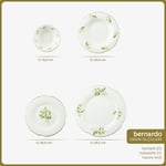 Bernardo Leaf Porselen 24 Parça 6 Kişilik Yemek Takımı Yeşil