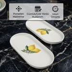 Bernardo Lemon 10 Parça 4 Kişilik Porselen Kahvaltı Takımı - Sunum Seti