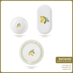 Bernardo Lemon 10 Parça 4 Kişilik Porselen Kahvaltı Takımı - Sunum Seti