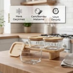 Bernardo Lunaya 3'lü Bambu Standlı Kahvaltılık Orta