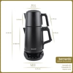 Bernardo Nova Dijital Çelik Çay Makinesi Siyah