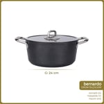 Bernardo Prime Stone Derin Tencere Siyah 24cm
