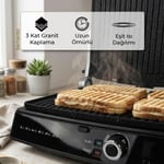 Bernardo Ruby 2000W 6 Dilim Kapasiteli Çıkarılabilir Plakalı Izgara ve Tost Makinesi Inox