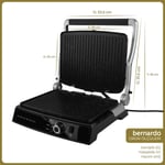 Bernardo Ruby 2000W 6 Dilim Kapasiteli Çıkarılabilir Plakalı Izgara ve Tost Makinesi Kırmızı