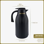 Bernardo Silva Cam Termos Siyah 1.5 Litre