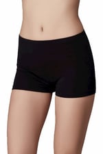 Berrak 2101 Kadın Renkli Likralı Boxer Şort, 6'lı Paket, Siyah, XL Beden