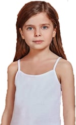 Berrak İç Giyim İp Askılı Kız Çocuk Penye Atlet 6Lı Paket 8-9 yaş Beyaz