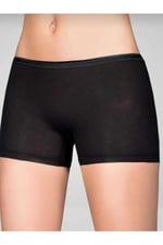 Berrak Kadın Boxer Şort, Siyah, S Beden, 6 Adet Set