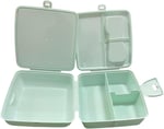 Beslenme Kutusu 4 Bölmeli Frozen Mint Yeşili Renk Kız Figürlü 1 Adet Yemek Saklama Kabı Beslenme Çantası