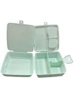 Beslenme Kutusu 4 Bölmeli Frozen Mint Yeşili Renk Kız Figürlü 1 Adet Yemek Saklama Kabı Beslenme Çantası