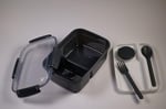 Beslenme Kutusu,Lunch Box Sos Hazneli 2 Gözlü Yemek Kabı,BPA içermez,Velor Home.