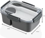 Beslenme Kutusu,Lunch Box Sos Hazneli 2 Gözlü Yemek Kabı,BPA içermez,Velor Home.