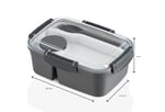 Beslenme Kutusu,Lunch Box Sos Hazneli 2 Gözlü Yemek Kabı,BPA içermez,Velor Home.