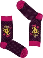 Best Mom - En İyi Anne Kupa Desenli Çorap Anneler Günü Pembe 36-44