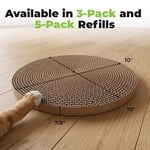 Best Pet Supplies Aktif Oyun için Scratch and Spin Kedi Scratcher Yedek Pedleri, Doğal Geri Dönüştürülmüş Oluklu Mukavva, Davranışları Destekler, Stresi Azaltır - 5 Adet