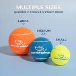 Best Pet Supplies Köpekler için Gıcırtılı Tenis Topları, 2'li Paket, Atmak ve Getirmek için Ağır Hizmet İnteraktif Evcil Hayva - Seçenekler: Large (Pack of 2), Small (Pack of 4), Medium (Pack of 4)...