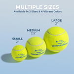 Best Pet Supplies Köpekler için Gıcırtılı Tenis Oyuncakları, 4'lü Paket, Atmak ve Getirmek için Ağır Hizmet İnteraktif Evcil H - Seçenekler: Large (Pack of 2), Small (Pack of 4), Medium (Pack of 4)...