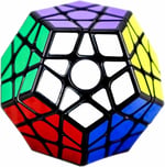 BestCube Megaminx Hız Küpü, 3x3x3 Beşgen Hız Küpü Dodecahedron Sihirli Küp Bulmaca Siyah