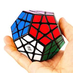 BestCube Megaminx Hız Küpü, 3x3x3 Beşgen Hız Küpü Dodecahedron Sihirli Küp Bulmaca Siyah