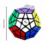BestCube Megaminx Hız Küpü, 3x3x3 Beşgen Hız Küpü Dodecahedron Sihirli Küp Bulmaca Siyah
